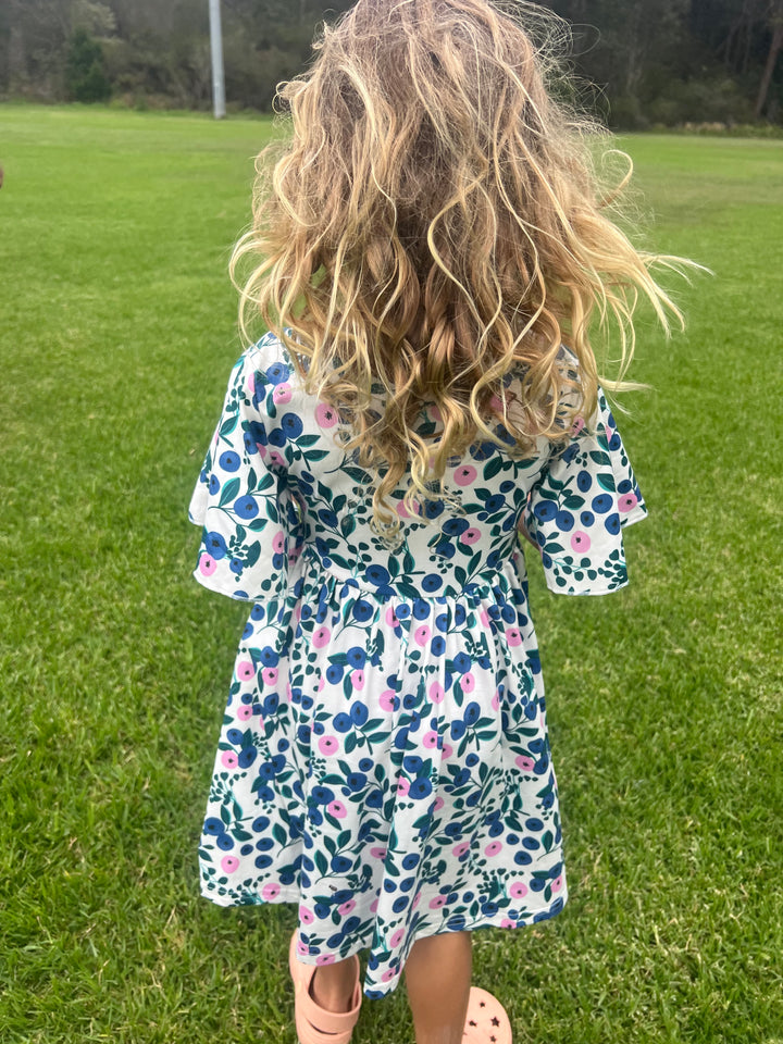Blueberry Bloom Twirl Dress