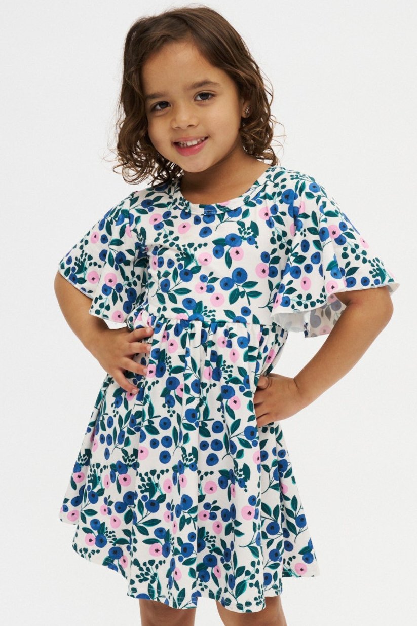 Blueberry Bloom Twirl Dress