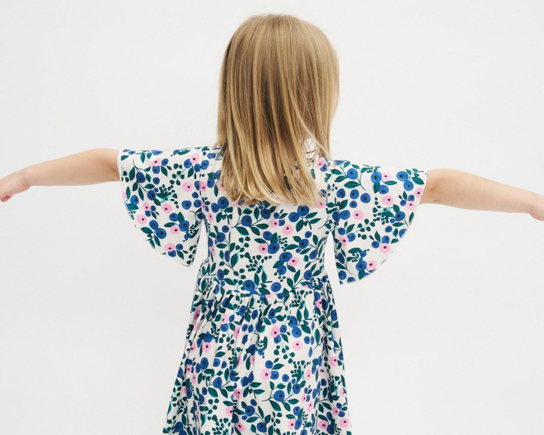 Blueberry Bloom Twirl Dress