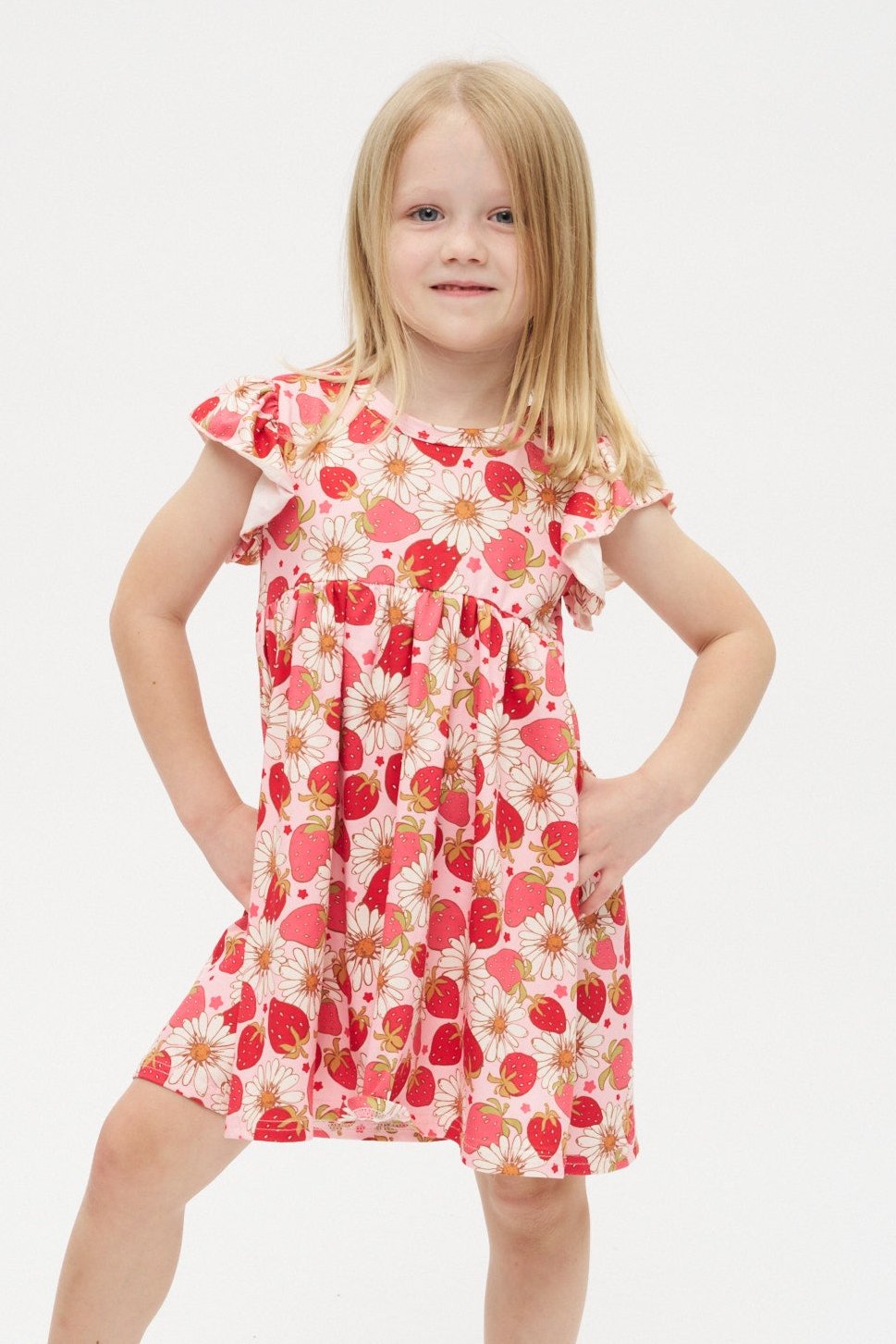 Sweet Strawberry Twirl Dress