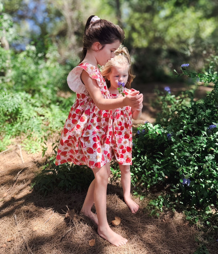 Sweet Strawberry Twirl Dress