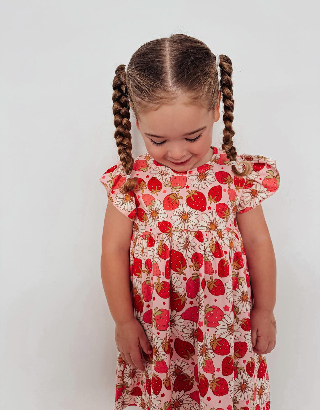 Sweet Strawberry Twirl Dress