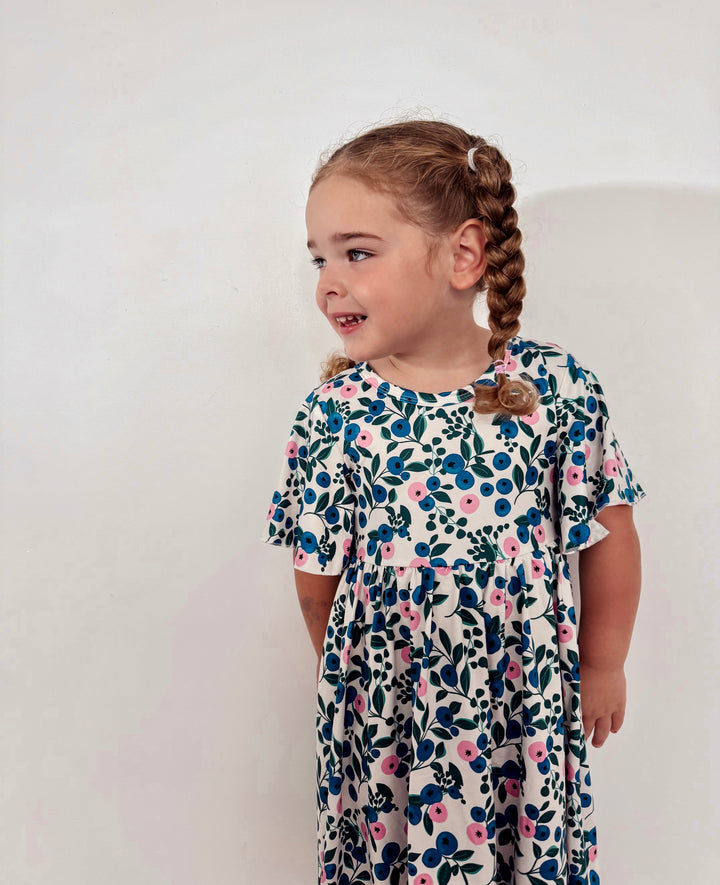 Blueberry Bloom Twirl Dress